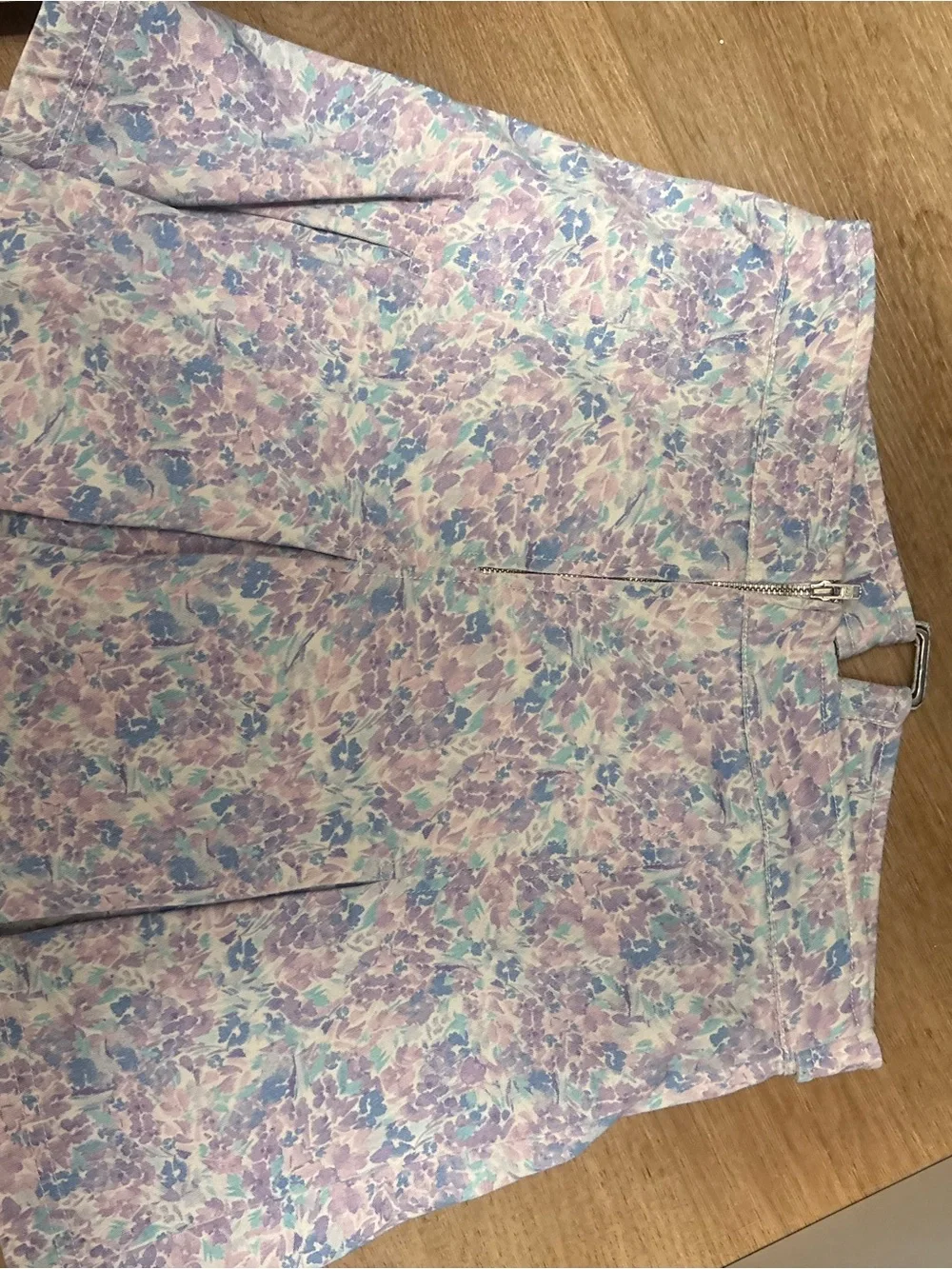 For Love And Lemons Marlo Floral Pleated Mini Skirt - Lavender, Mint, Blue